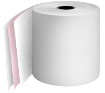 76 x 76mm 3 Ply White/Pink/White Paper Till Rolls (20)
