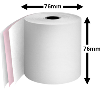 Sewoo SLK-D10 3 Ply White/Pink/White Paper Till Rolls (20)