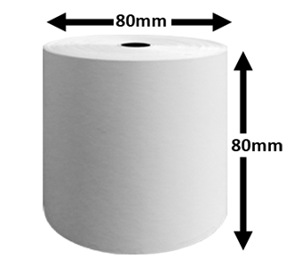 80x80mm BPA FREE Thermal Till Rolls (25mm Core)