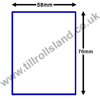 Plain (Blue Border) Thermal Scale Labels 58mm x 76mm