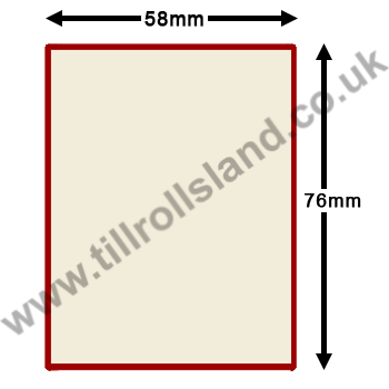 Plain (Burgundy Border) Thermal Scale Labels 58mm x 76mm