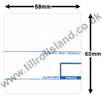 CAS Thermal Scale Labels 58 x 60mm