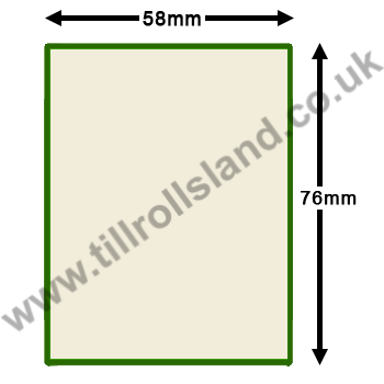 Plain (Green Border) Thermal Scale Labels 58mm x 76mm