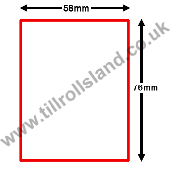 Plain (Red Border) Thermal Scale Labels 58mm x 76mm